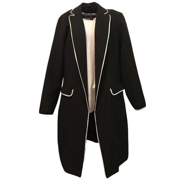 Angel Eye London Size 10 Black Coat Piping - Picture 1 of 5